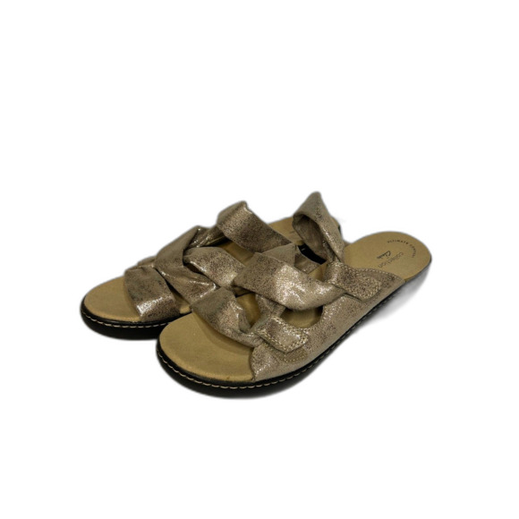 Clarks Women's Delana Jazz Sandal Pewter Metallic Synthetic - Size 10 Womern's - Picture 2 of 9